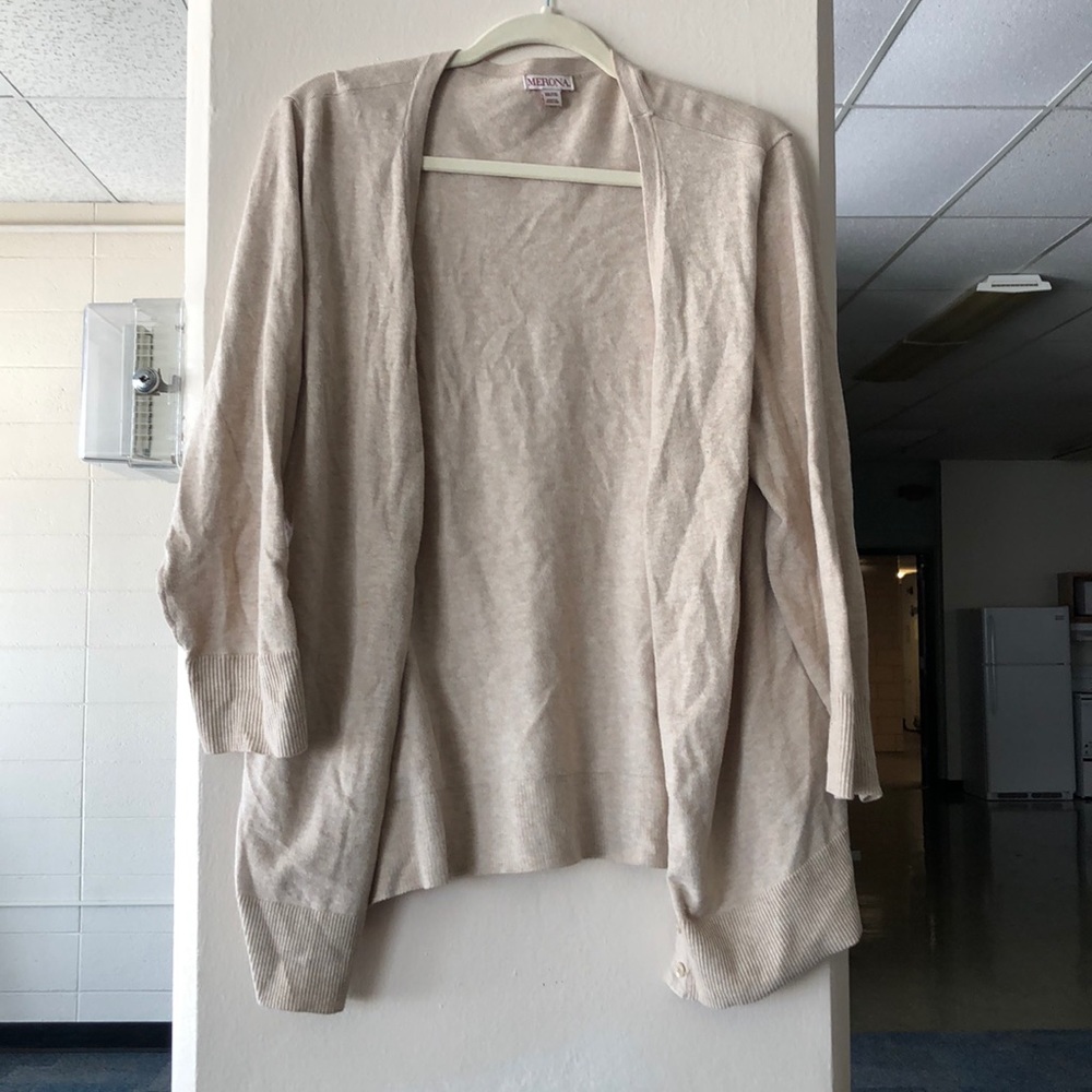 Merona Open Front Cardigan beige